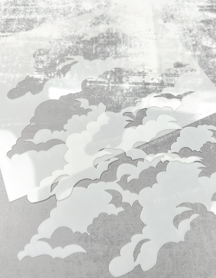 Abstract Clouds Stencil