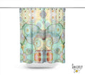 Abstract Shower Curtain 'Mermaid Tail'