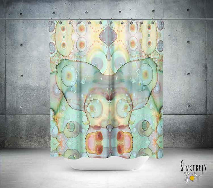 Abstract Shower Curtain 'Mermaid Tail'
