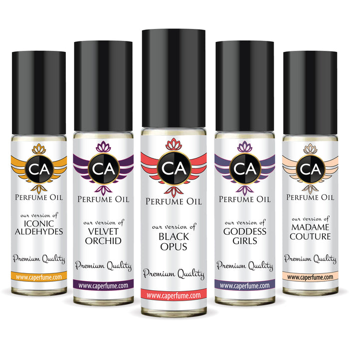 CA Perfume All Time Classic Perfume Oil Women Roll-On Set 0.3 Fl Oz/10ml Body Oil 50ml roll-on