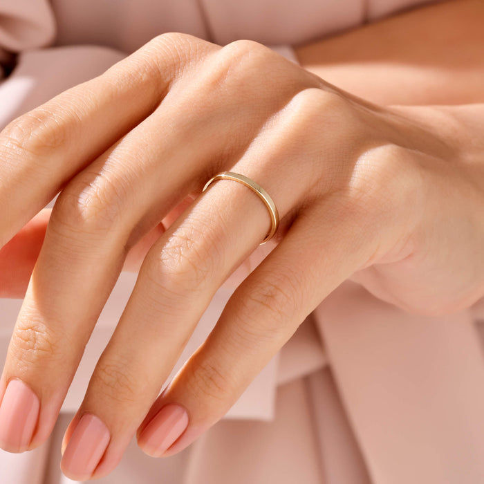 Women's Wedding Band in 14k Real Yellow Gold