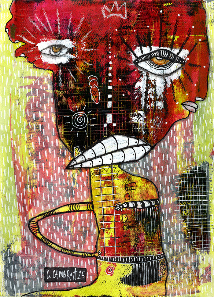 "Both King and Queen" Original Mixed Media art on Watercolor Paper — C. Cambrea, Sincerely Joy