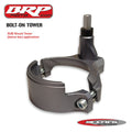 A black bolt-on tower for motorcycle stabilizer mounting, with branding logos for BRP and SCOTT'S STABILIZER FRAME POST.