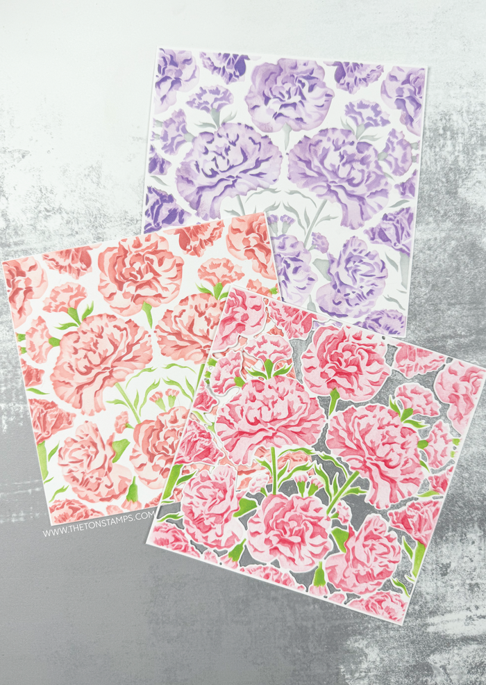 Carnation Damask Layering Stencils