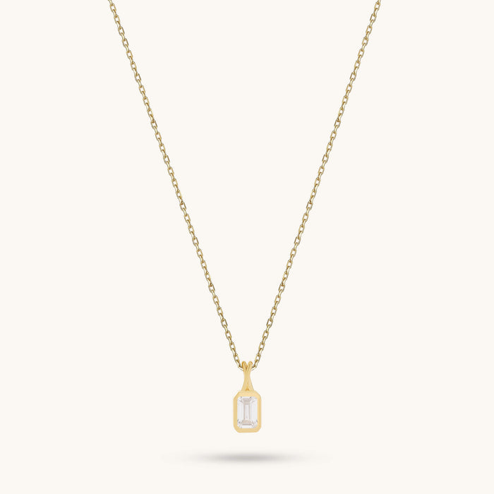 24K Gold Vermeil Classic Baguette Necklace