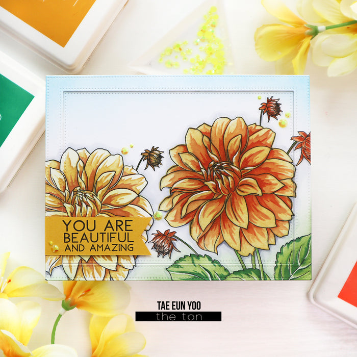 Climbing Dahlias Layering Stencils