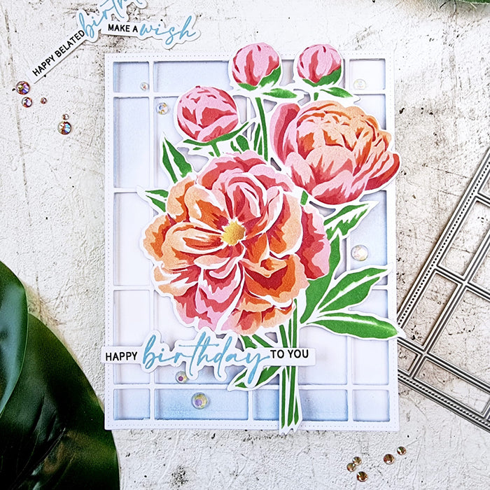 Climbing Peonies Layering Stencils