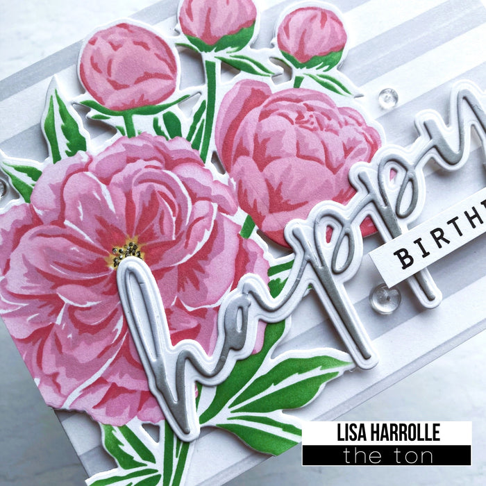 Climbing Peonies Layering Stencils