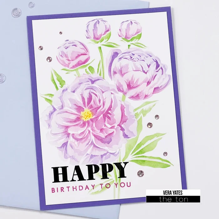 Climbing Peonies Layering Stencils