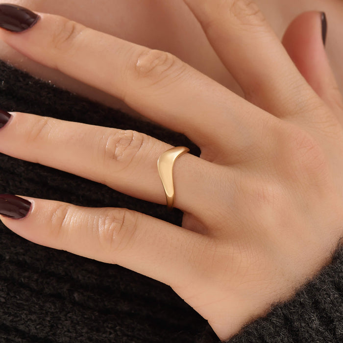 Women's 24K Gold Vermeil Curve Ring