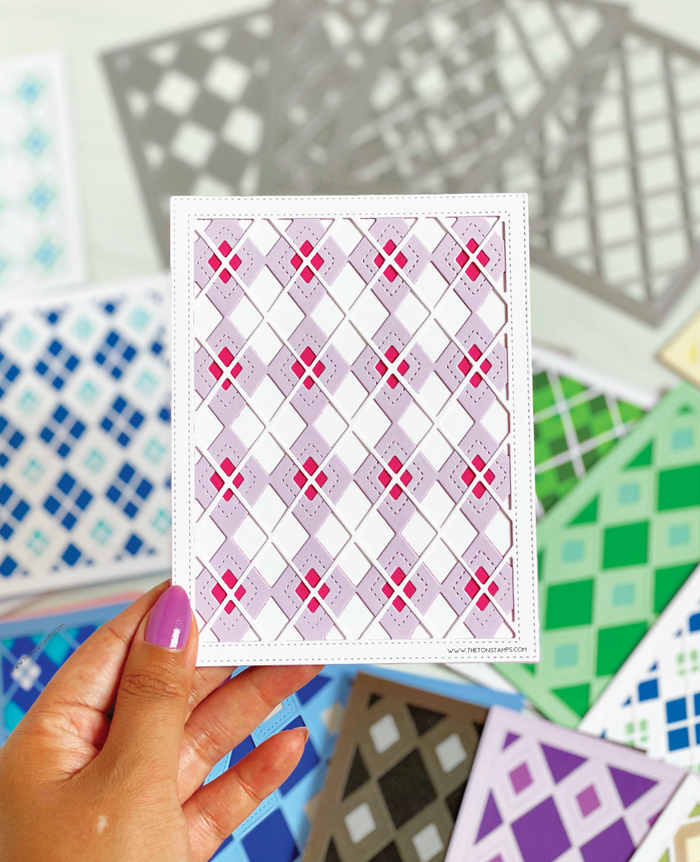 Diamond Plaid Layering Coverplate Dies