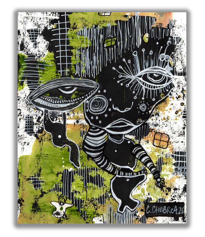 "Dreaming" Original Mixed Media art on Paper — C. Cambrea, Sincerely Joy