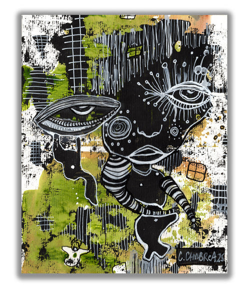 "Dreaming" Original Mixed Media art on Paper — C. Cambrea, Sincerely Joy