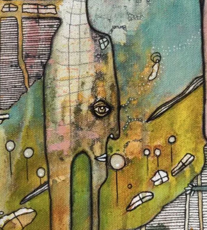 "Dreamtime Door" Fine Art Print on paper — close-up