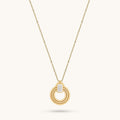 24K Gold Vermeil Emerald-Cut Moissanite Orbit Loop Necklace
