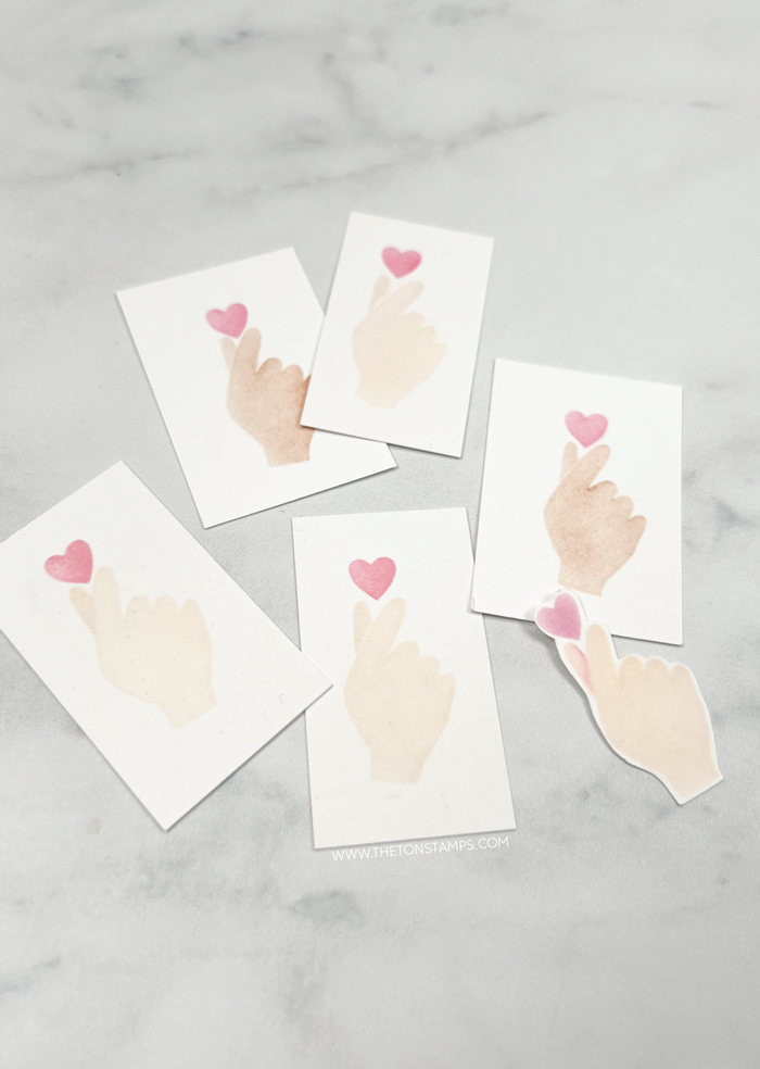 Hand Heart Stencils Set