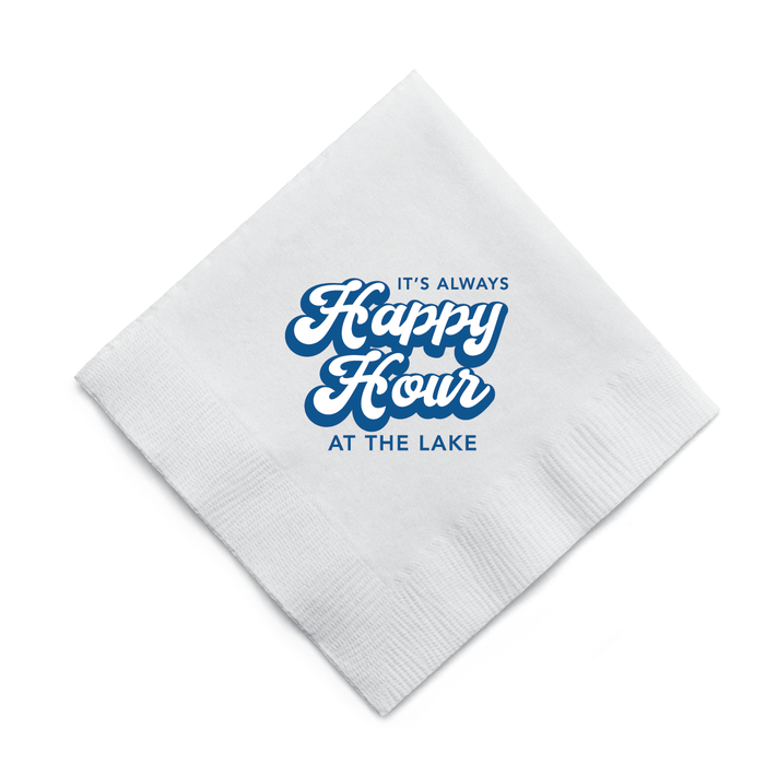 Happy Hour at the Lake cocktail napkins for Lake parties