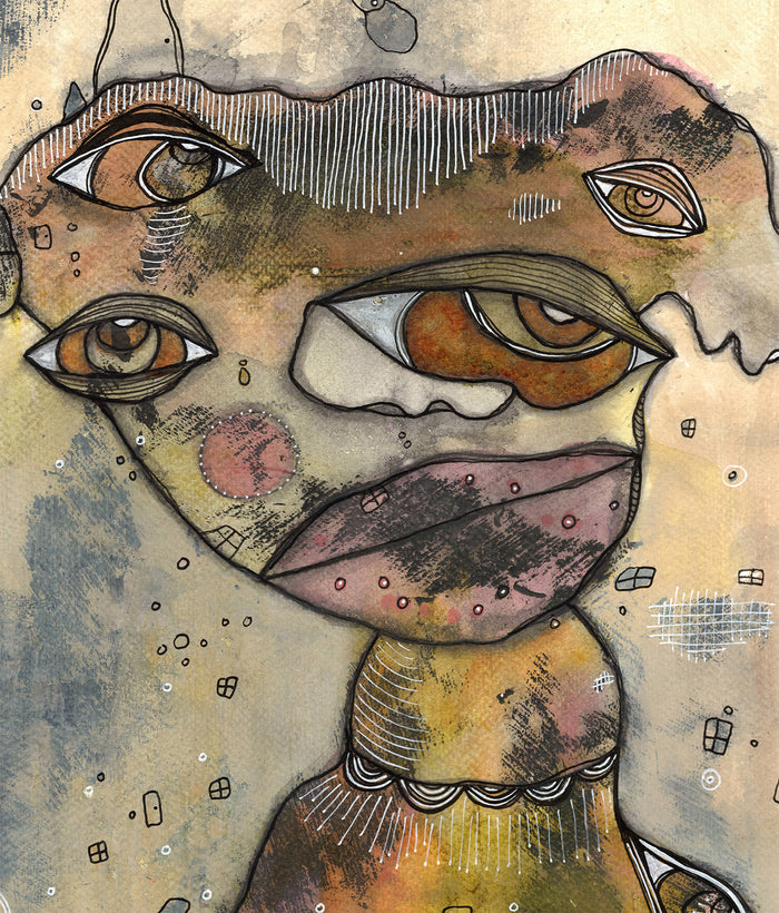"Here for You" Original Mixed Media art on Watercolor Paper