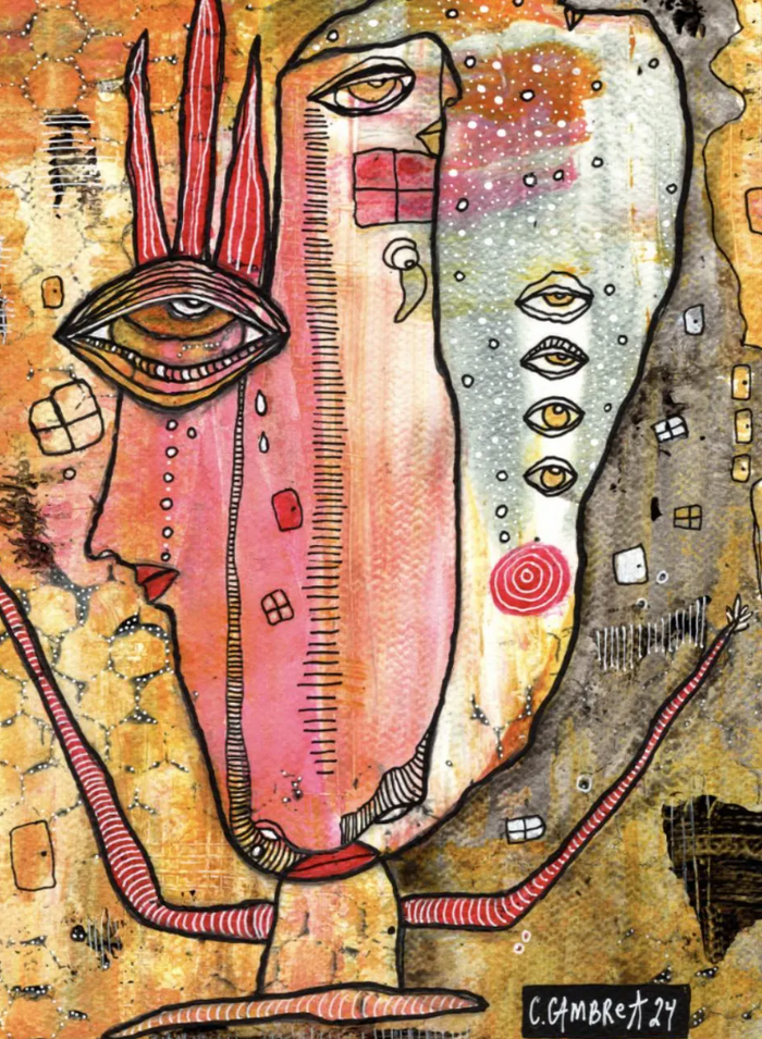 "Hugs Needed" Fine Art Print on paper — detail view