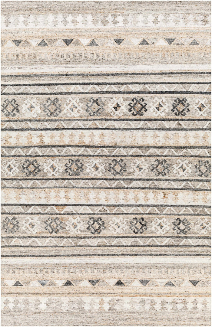 Jade Modern Tribal Design Ivory And Gray Hand Woven Rug - The Rug Decor