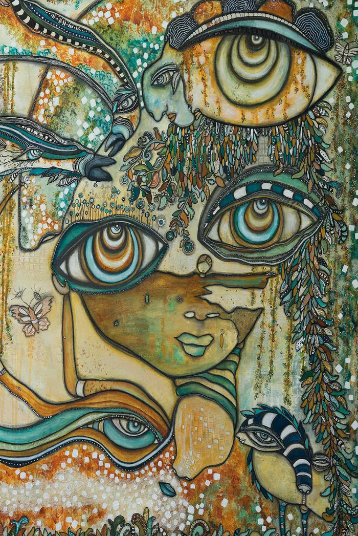 "Love Bird Garden" Fine Art Print — detail view