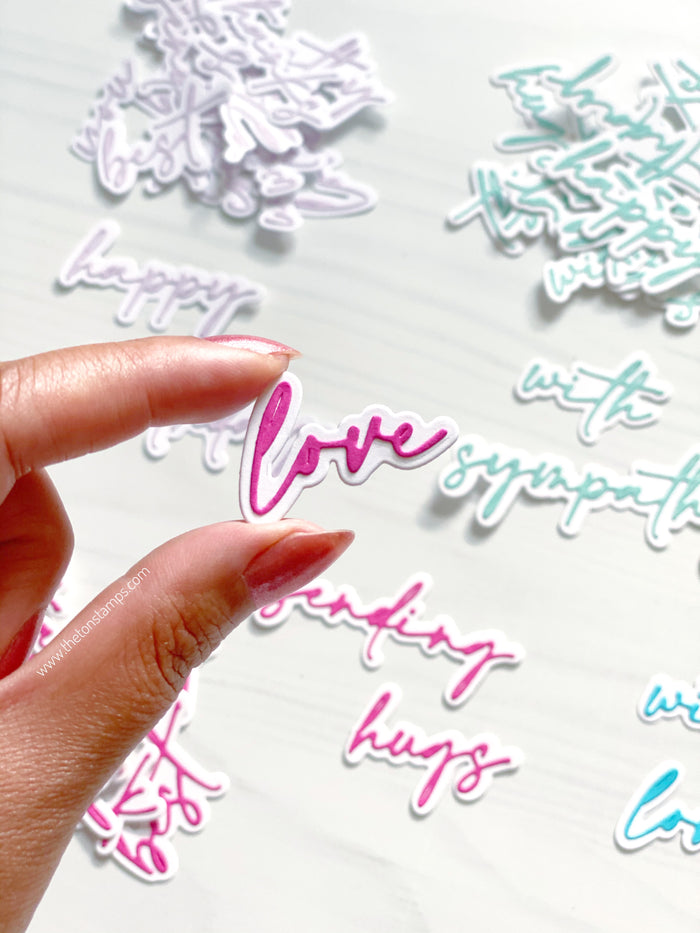 Many Sentiments Coverplate Dies