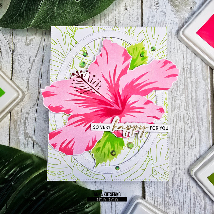 Mid-Hibiscus Layering Stencils