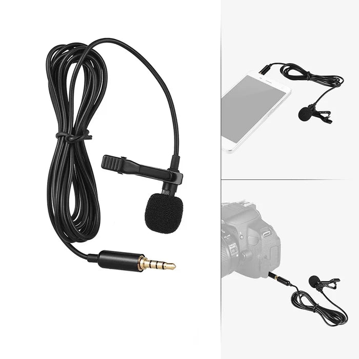 Mini Lavalier Metal Clip Lapel Condenser Microphone