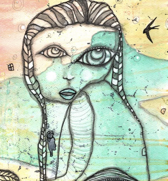 "Mother of the Sea" Fine Art Print on paper — detail view