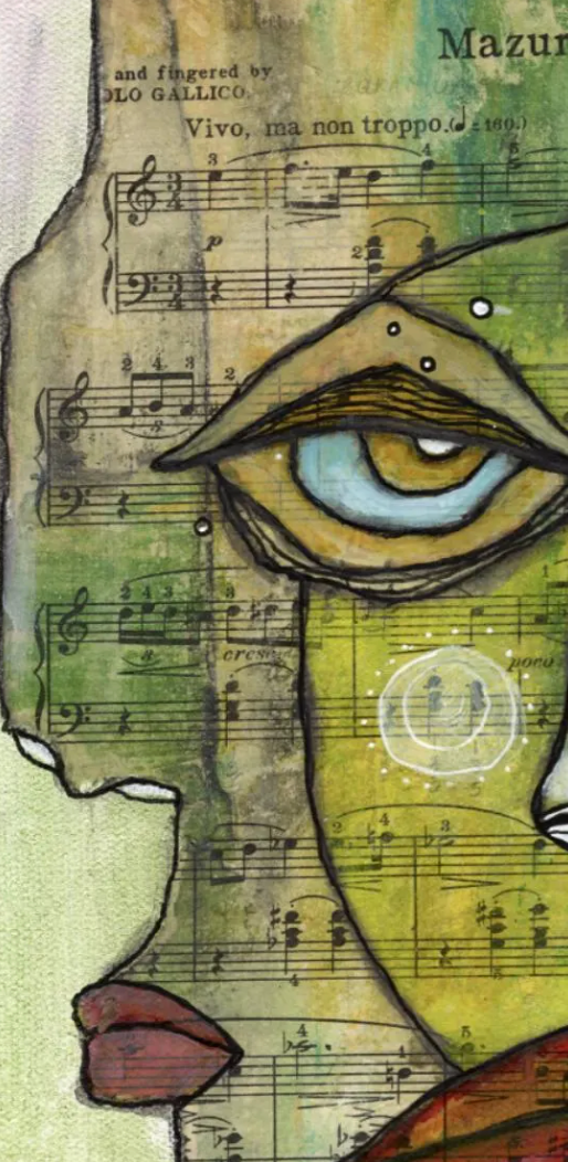 "Mr. Mazurka" Fine Art Print on paper — close-up