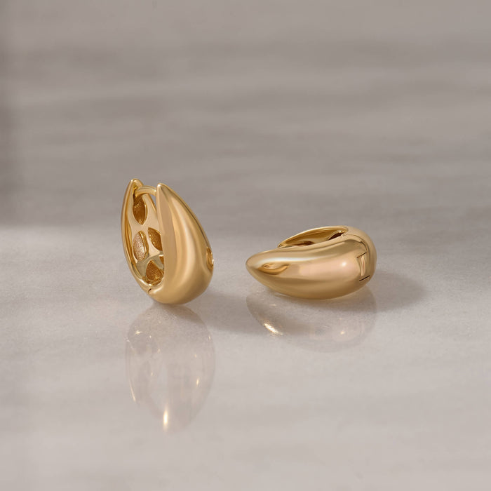 24K Gold Vermeil Oval Hoop Earrings