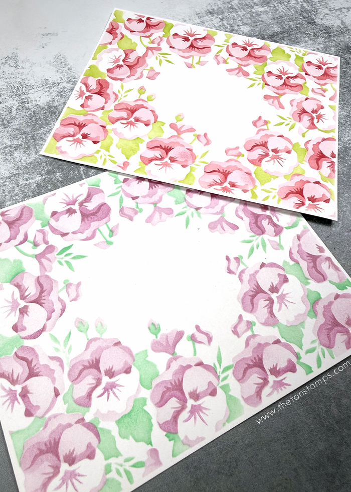 Pansy Border Layering Stencils