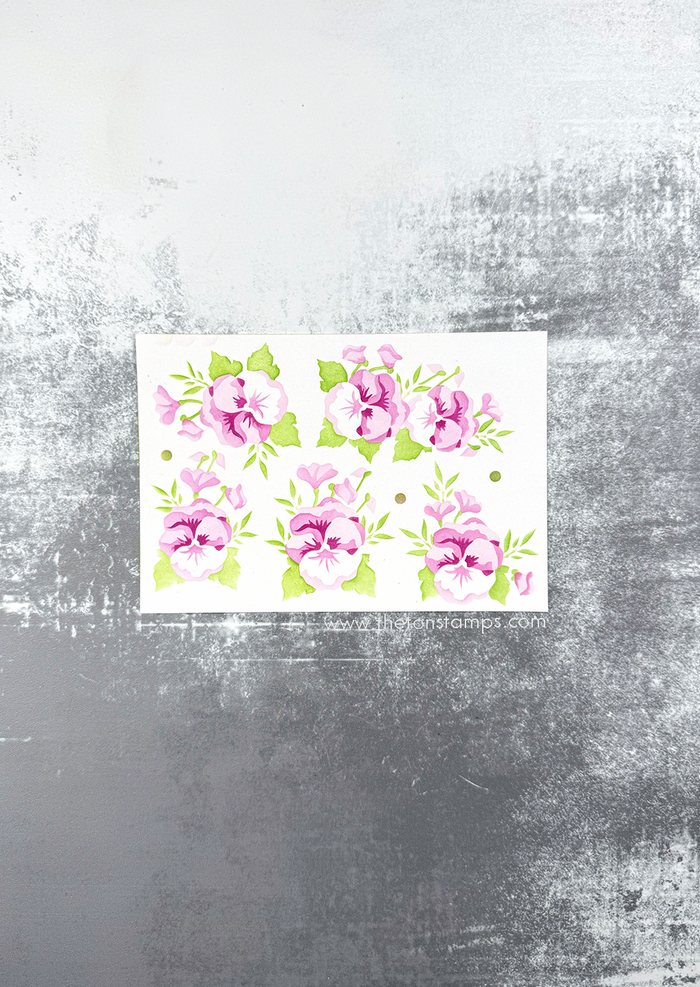 Pansy Clusters Layering Stencils