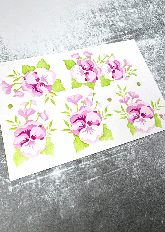 Pansy Clusters Layering Stencils