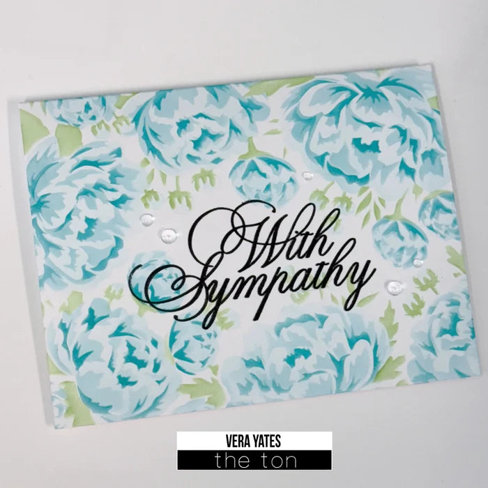 Peony Border Layering Stencils
