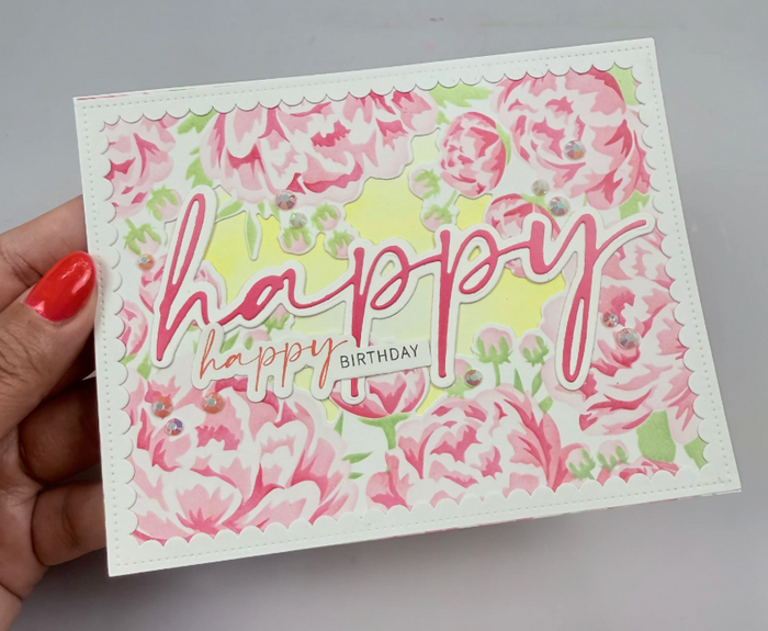 Peony Border Layering Stencils