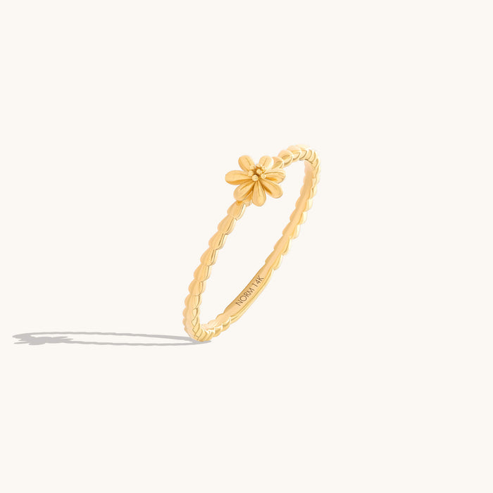 Solid Gold Petite Daisy Ring