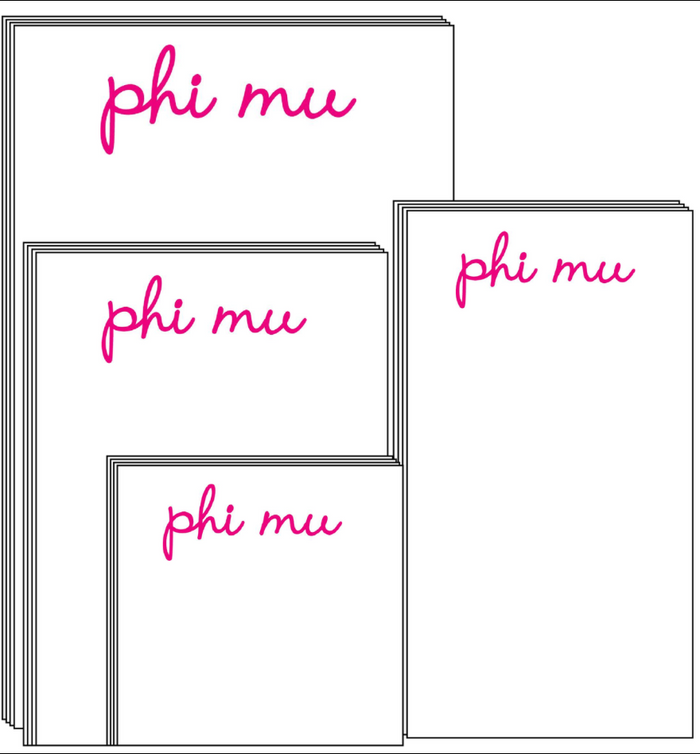 Phi Mu Wendy Notepads