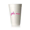 Phi Mu Wendy Script Cups