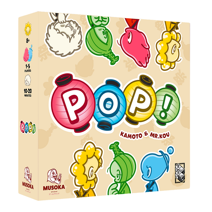 POP! card game box, 3D view — Musoka Studio explosive card game