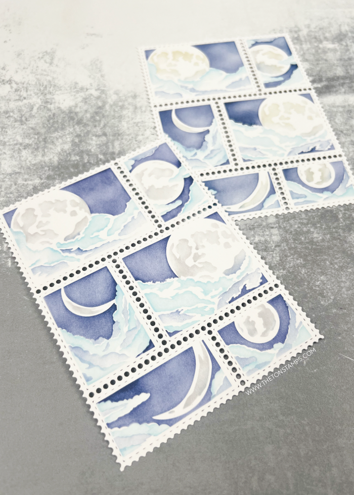 Postage: Moon Layering Stencils