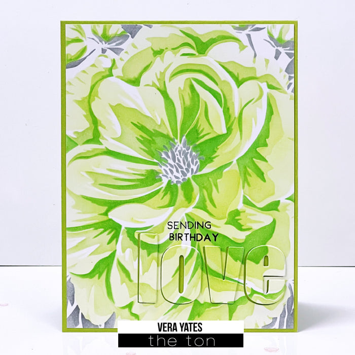 Pretty Peony Close Up Layering Stencils