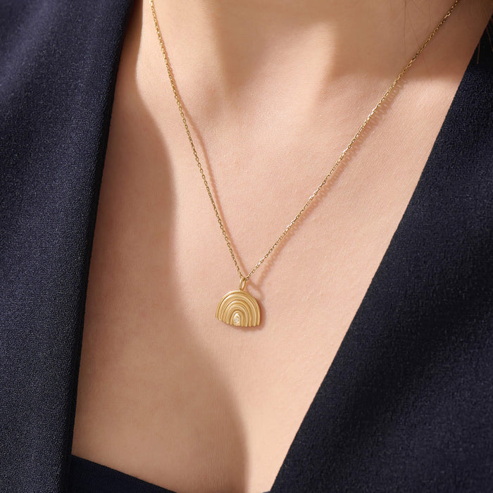 Women's 24K Gold Vermeil Rainbow Necklace