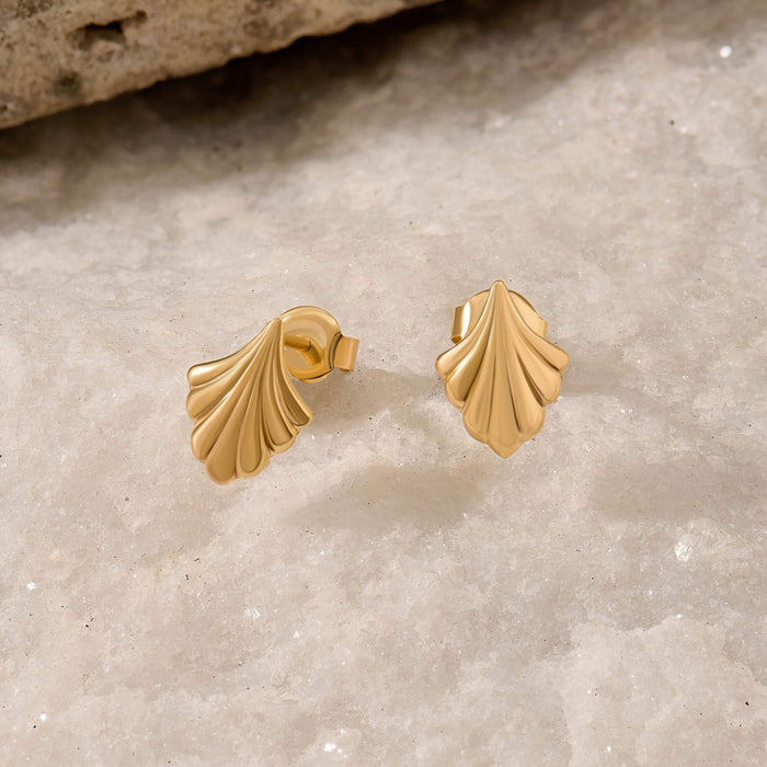 24K Gold Vermeil Seashell Studs