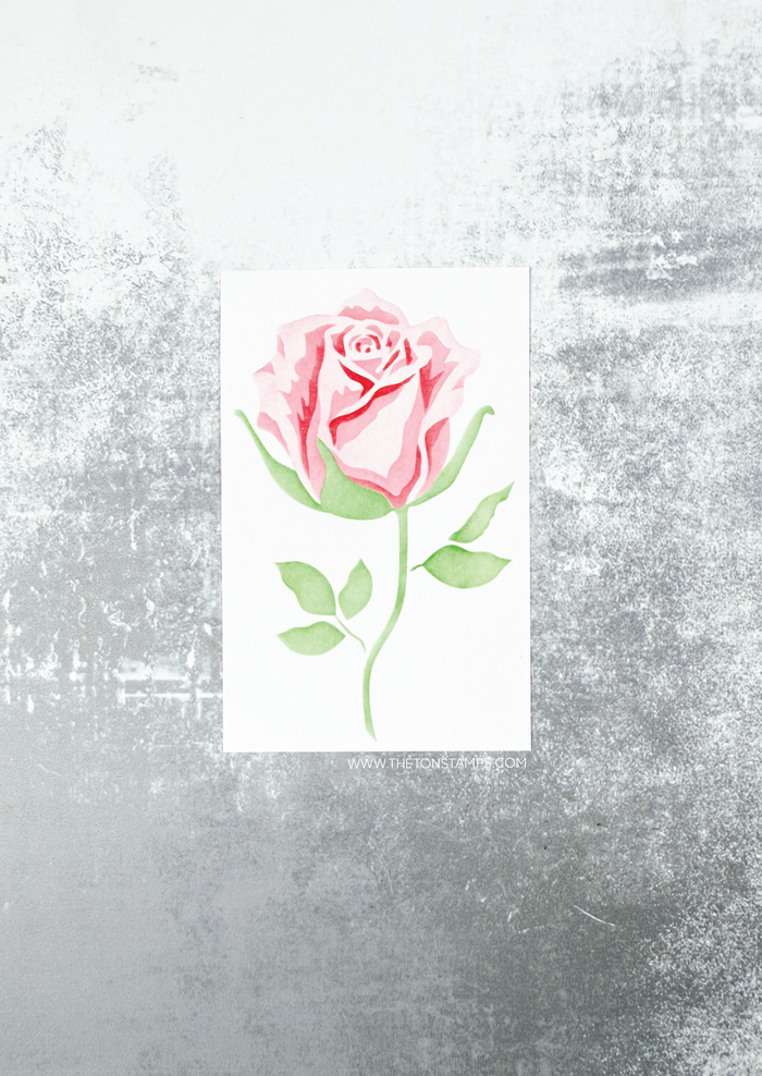 Single Rose Layering Stencils