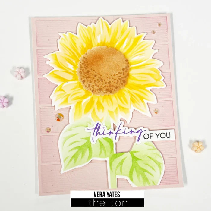 Single Sunflower Layering Stencils