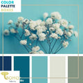 "Sprigs of Blue", Mystery Color Palette Box. - Boho Fabrics