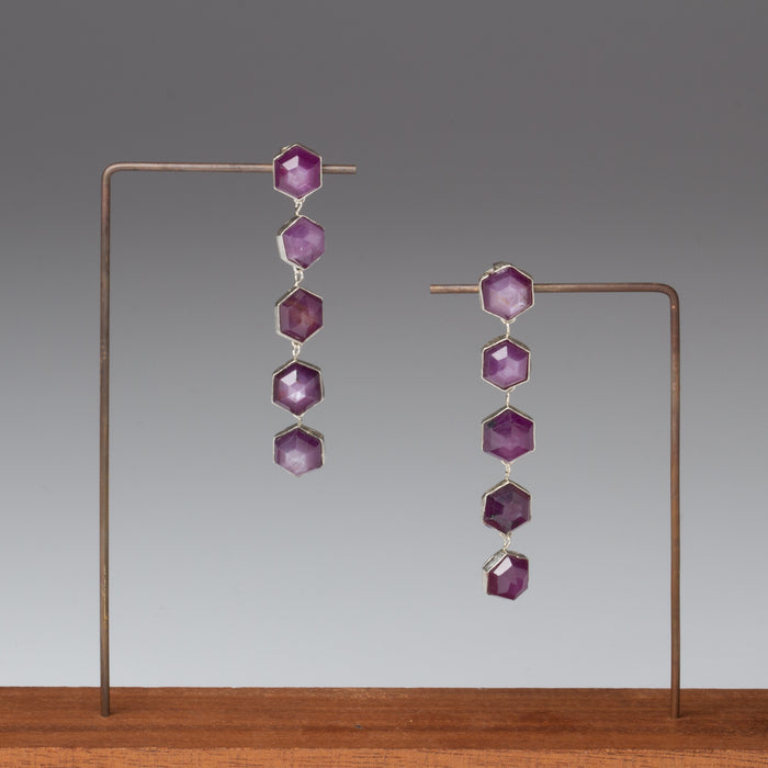 Star Sapphire Dazzle Earrings