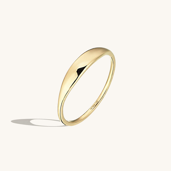 Women's Tiny Signet Ring in 14k Solid Gold