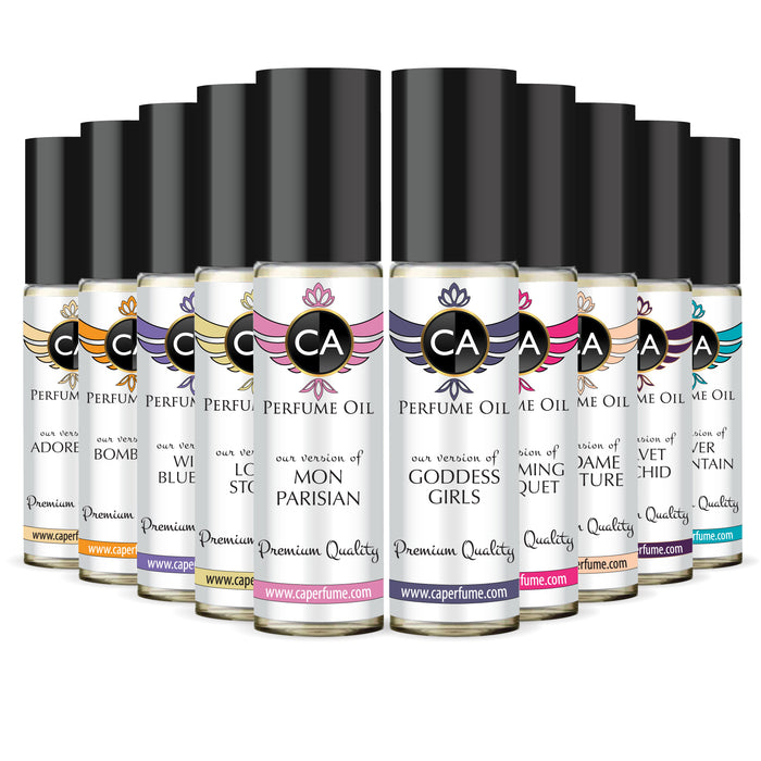 CA Perfume Top 10 Perfume Oil Women Set-1 Roll-On 0.3 Fl Oz/10ml Body Oil 50ml roll-on